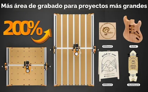 Vista 7 de Kit de extensión de eje Y FoxAlien 4080 para Masuter Pro, con área de trabajo extendida de máquina de enrutador CNC de tablero de desperdicio