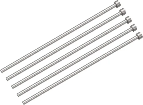 Vista 14 de uxcell Pasadores eyectores rectos, 0.118 in (1/8 ") de diámetro. Punzón de punta redonda de acero 65Mn 200 mm (8") de largo para mantenimiento