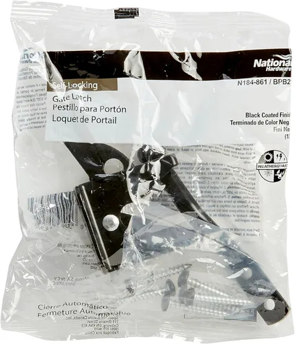Vista 4 de National Hardware N184-861 BPB21 Pestillo automático para portón en negro