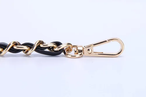 Vista 4 de VanEnjoy Correa de cadena para bolso con borla, piel de microfibra, repuesto para correas de hombro para bolso de 47 pulgadas Negro
