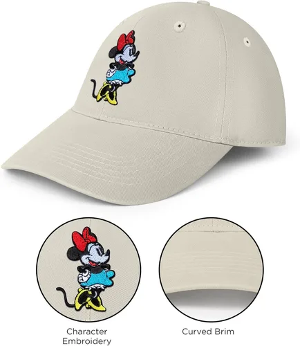 Vista 4 de Disney Gorra de béisbol para adultos, gorra ajustable de Minnie Mouse para papá