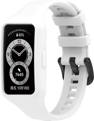 Vista 5 de Senter Correa de repuesto de goma suave de liberación rápida para Huawei Band 7 Smart Watch 10 pzas