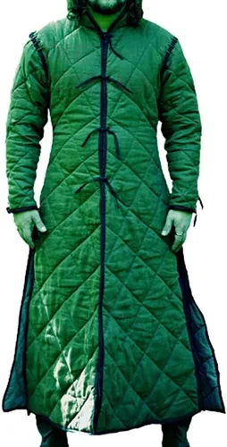 Vista 2 de Gambeson Coat Medieval Thick Padded Full Length Sleeves Gambeson Coat Aketon Jacket Armor, Cotton Gambeson by ITS Medieval