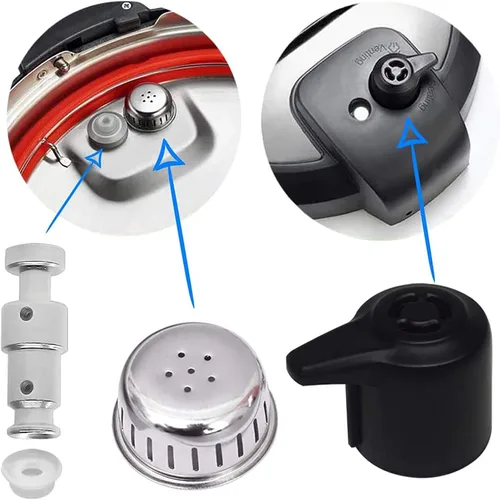 Vista 2 de Mango de liberación de vapor, piezas de repuesto originales de válvula de flotador con 3 tapas de silicona para Instant Pot Duo/Duo Plus 3, 5, 6