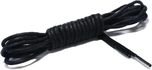 Vista 4 de Cordones redondos encerados (3 pares) para botas de vestir Oxford, cordones de cuero