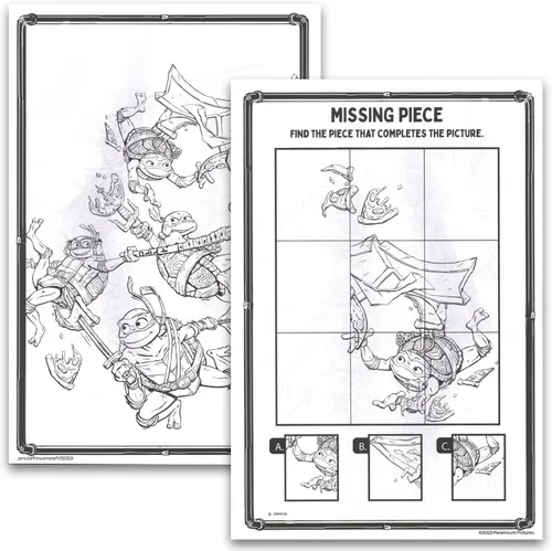 Vista 2 de Teenage Mutant Ninja Turtles Juego de libros para colorear (2 libros TMNT)