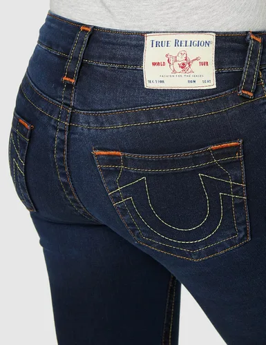 Vista 5 de True Religion Jennie - Jeans ajustados de tiro medio para mujer