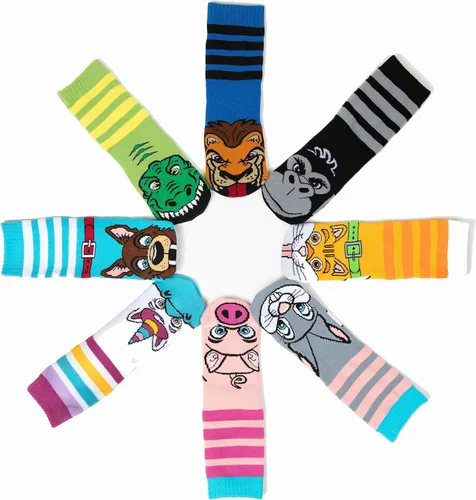 Vista 7 de Puppet Socks - Calcetines divertidos de animales novedosos - Calcetines locos para niños y niñas - Calcetines divertidos para niños y niñas