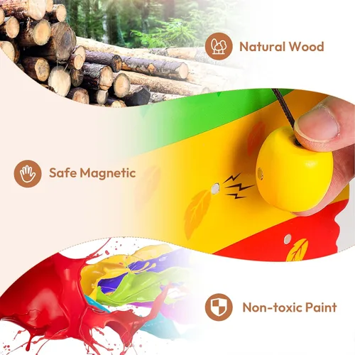 Vista 5 de Woodtoe Juguetes de habilidad motora fina para niños pequeños, juguetes sensoriales de madera Montessori para niños pequeños de 3, 4, 5, 6 años