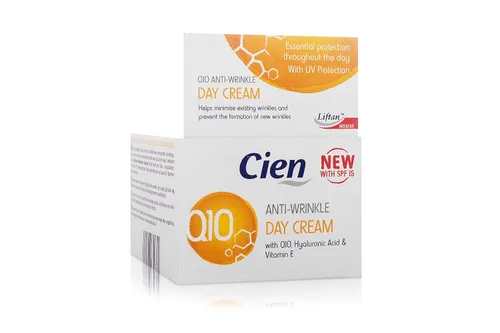 Vista 3 de Cien Crema de Día Anti-Arrugas Antiedad con Q10 y Vitamina E con Filtro UV 1.7 fl oz