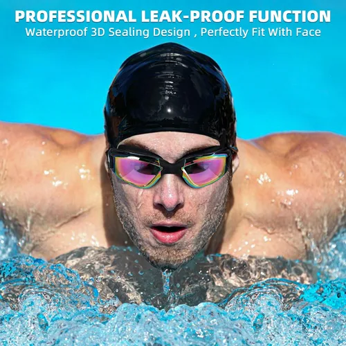 Vista 6 de LOCONHA Swim Goggles, 2 Pack Swimming Goggles Anti Fog No Leaking For Adult Women Men Youth
