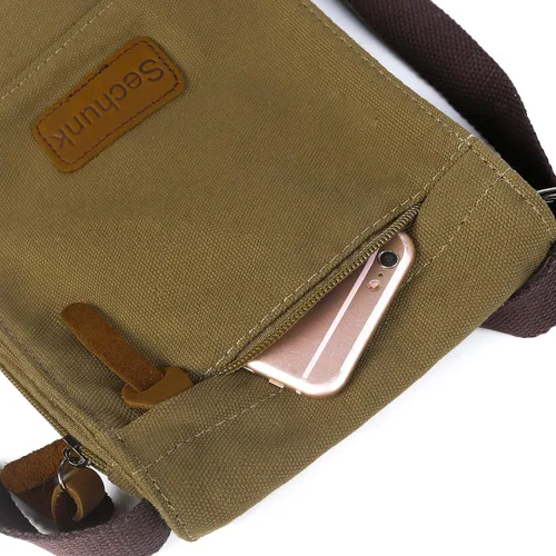 Vista 38 de Sechunk Vintage Canvas Messenger Cross body bag Shoulder bag