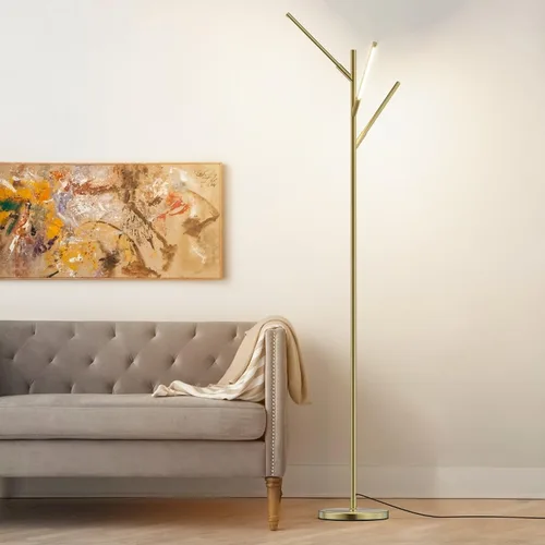 Vista 7 de Aipsun Lámparas de pie para sala de estar 24 W LED modernas lámparas de pie regulable lámpara de pie para sala de estar dormitorio 3000 K