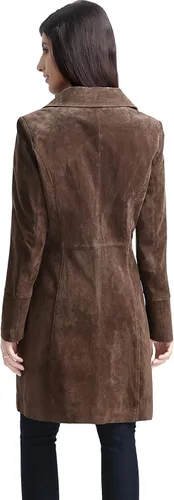 Vista 2 de BGSD Aubrey - Abrigo de piel de ante para mujer (talla regular y grande y pequeña)