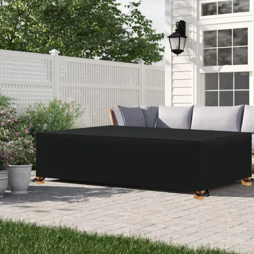 Vista 7 de Funda impermeable para mesa de café al aire libre, 40 pulgadas de largo x 28 pulgadas de ancho x 4 pulgadas de alto, funda rectangular para muebles