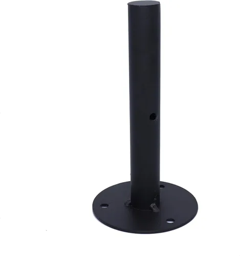 Vista 4 de FGen Soporte de pared de hierro forjado de 4 piezas, soporte redondo de 6 pulgadas para estantería (negro)