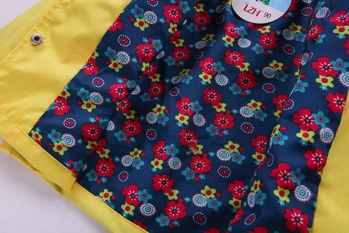 Vista 7 de Chaqueta impermeable con capucha para bebé y niña de 1 a 5 años, con estampado floral, rompevientos