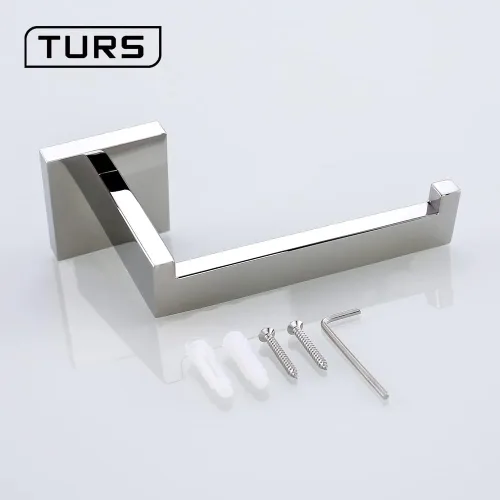 Vista 5 de Turs- Portapapel higiénico de acero inoxidable, portatoallas, de gancho para batas, barra colgadora de toallas, para rollo de papel higiénico a