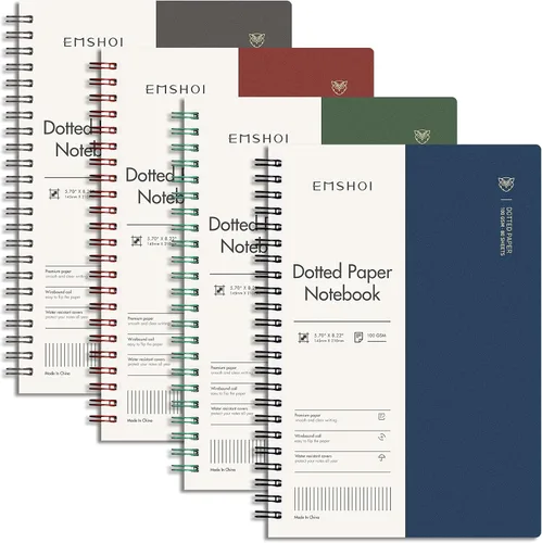 Vista 15 de EMSHOI Cuaderno diario en espiral rayado de 7.48" x 10.15" - Paquete de 3, 480 páginas de papel grueso de 100gsm, cuadernos grandes B5 con rayas