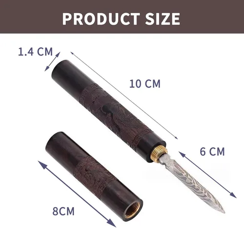 Vista 7 de Cuchillo de té Puerh de acero inoxidable con mango de madera, picahielo profesional y herramienta de pastel de té para romper ladrillos, aguja