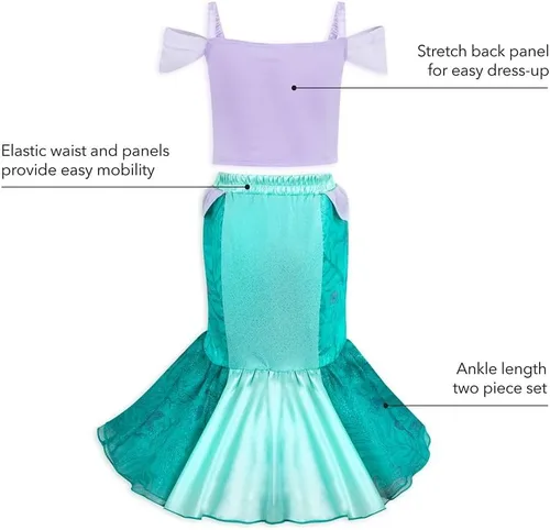 Vista 8 de Disfraz Oficial de Princesa de Disney Store – Trajes de Princesa para Vestirse y Jugar