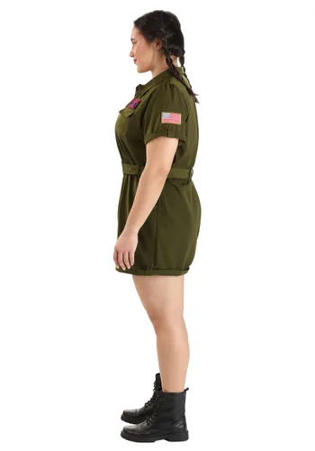 Vista 9 de Disfraz Enterizo de Traje de Vuelo Top Gun para Mujer Talla Plus Multicolor
