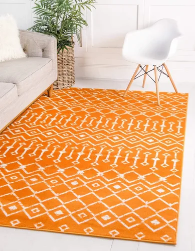 Vista 9 de Unique Loom Enrejado Marroquí Colección Trellis Geométrica Transicional Beige/Marfil Alfombra Área (10 pies 8 pulgadas x 16 pies 5 pulgadas)