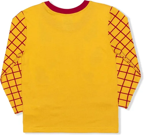 Vista 4 de Disney Toy Story - Conjunto de camisa de manga larga y pantalones deportivos para niños pequeños color amarilloazul