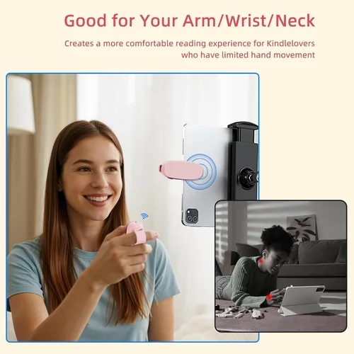 Vista 12 de Girador de páginas remoto Kindle, clic automático de página con clip para Kindle y tabletas, control de página de avance con un botón, control