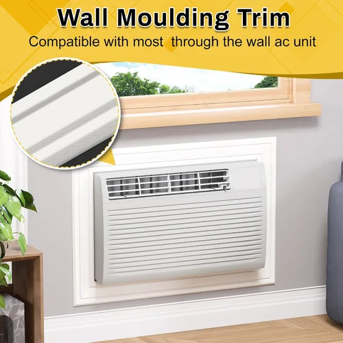 Vista 4 de Moldura de moldeo para aire acondicionado de pared, marco de aislamiento autoadhesivo para unidad de CA TTW, borde de decoración flexible