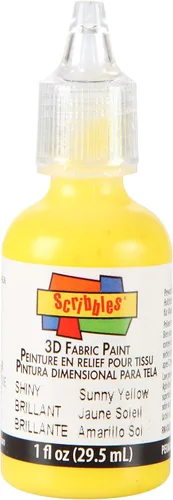 Vista 19 de Scribbles Pintura de tela 3D de 1 oz, color negro brillante