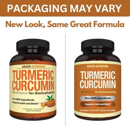 Vista 9 de Cúrcuma Curcumina con Bioperine 1300 mg con Black Pepper – Cápsulas de apoyo conjunto Suplementos nutricionales – 100% Herbal Tumeric Root