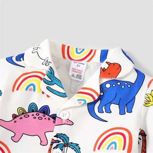 Vista 3 de PATPAT Conjunto de pijama de manga larga para niñas pequeñas, parte superior e inferior para niña de 2 a 6 años