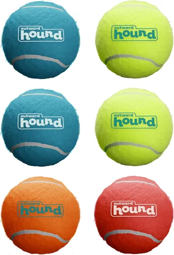 Vista 11 de Outward Hound Tennis Maze Craze - Juguete interactivo chillador para perros, azul