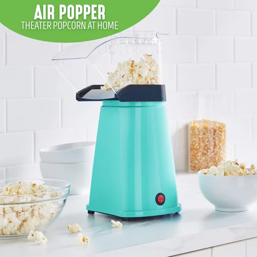 Vista 2 de GreenLife Máquina eléctrica para hacer palomitas de maíz, máquina de aire caliente, bandeja de medición de maíz y fusión de mantequilla, interruptor