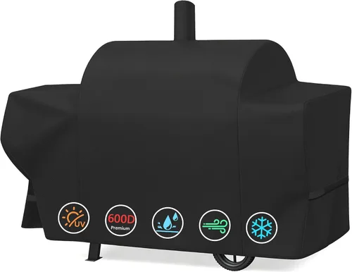 Vista 23 de iCOVER - Cubierta de parrilla de 17 pulgadas, resistente al agua, 600D, de lona de poliéster 600D, fundas diseñadas para Blackstone