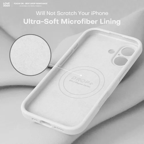 Vista 474 de LOVE 3000 Diseñada para Funda iPhone Air, Silicona Premium [Compatible con Magsafe][Forro de Microfibra Suave Anti-Rayones] Funda Protectora