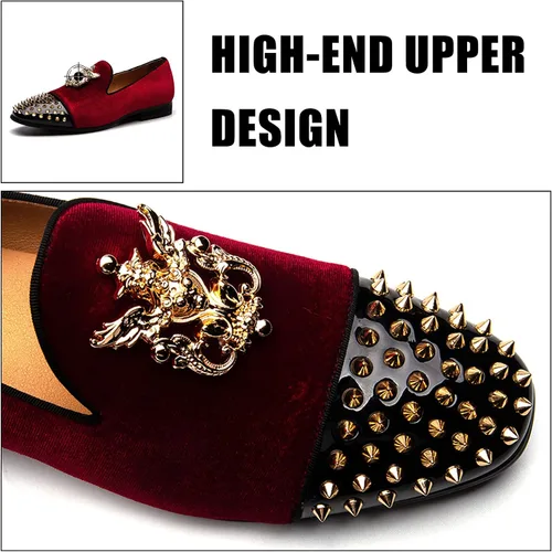 Vista 2 de JITAI Mocasines para hombre mocasines de terciopelo para hombre zapatos de boda para hombre zapatos de fiesta