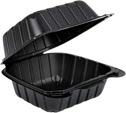 Vista 13 de Restaurantware Thermo Tek - Recipientes para llevar rellenos de minerales de 6 x 6 x 3 pulgadas, 100 recipientes duraderos para llevar, contenedores