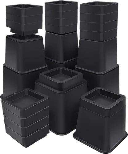 Vista 13 de ANNKUT Elevadores de muebles de 1 pulgada, elevadores de cama resistentes, elevadores de escritorio para elevación de sillas y patas de mesa, 4