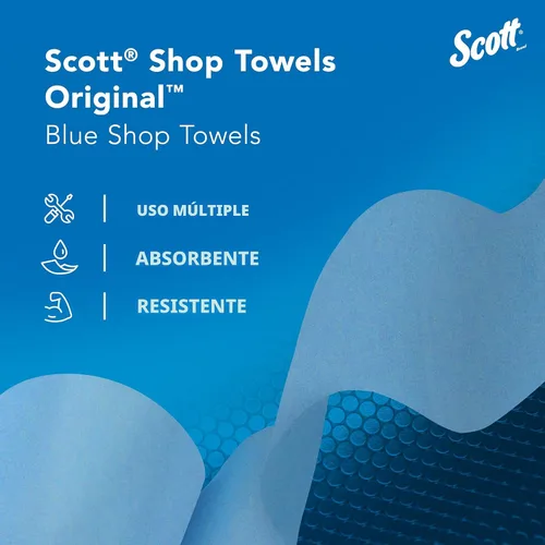 Vista 10 de Scott® Original (75147) - Toallas para taller, azules, (55 toallas por rollo, 12 rollos por caja, 660 toallas por caja)