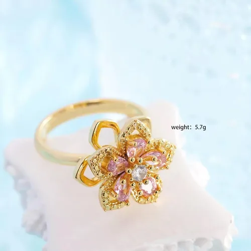 Vista 16 de Sunflower Ring Spinning Fidget Rings for Anxiety Open Adjustable Spinner Sun Ring Creative Relieving Stress Rotating Jewelry
