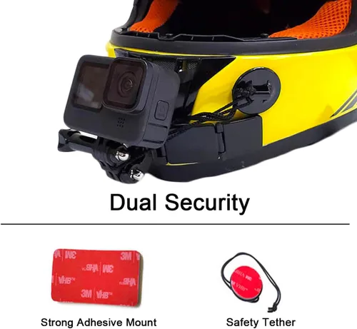 Vista 2 de Soporte de barbilla para casco para GoPro, soporte de barbilla adhesivo compatible con casco de cara completa para motocicleta, grabación POV