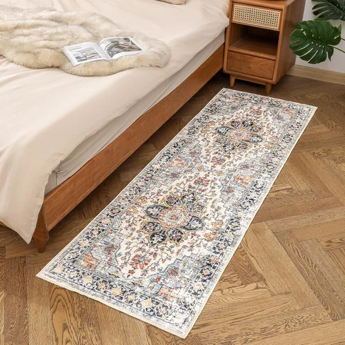 Vista 20 de VK VK·LIVING Tapete para la entrada de 2 x 3 pies, pequeño, bohemio, para baño, respaldo antideslizante, felpudo, de interior, puerta delantera