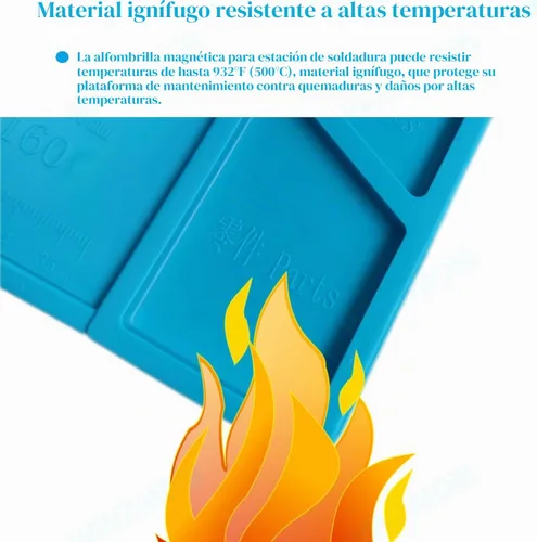 Vista 4 de WWZMDiB Alfombrilla de soldadura de silicona resistente al calor 932°F (S-130【30 x 20cm / 11.8 x 7.9”】)