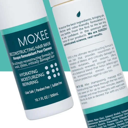 Vista 3 de SUDZZFX Moxee Reconstructing - Mascarilla hidratante para el cabello, acondicionador profundo para el cuidado del cabello seco dañado, proporciona
