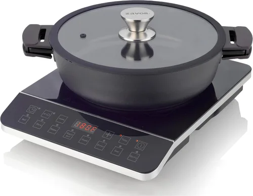 Vista 8 de Zavor Onyx - Placa de inducción, quemador eléctrico con 8 botones de inicio rápido, quemadores de bajo consumo para cocinar hasta un 50% más rápido