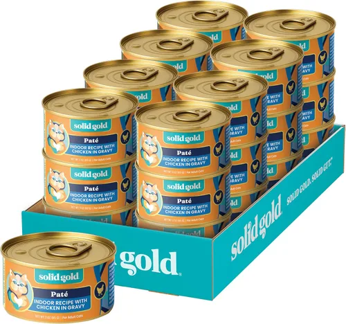 Vista 23 de Solid Gold Comida Húmeda Paté Sabor Festín - Paquete de Muestra de 3 Unidades - Comida enlatada para gatos hecha con pollo real - Sin granos