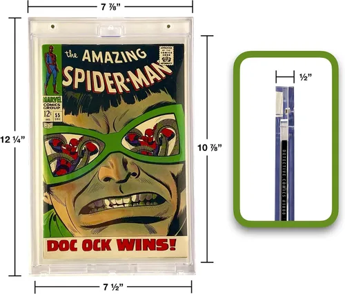 Vista 6 de Paquete de 5 unidades, pantalla magnética para cómics, losa de bricolaje, transparente, marco similar a la pared, se adapta a cómics actuales