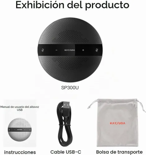 Vista 7 de PC Micrófono Altavoz Conferencia de Negocios USB Altavoz para Skype, Webinar, Centro de Llamadas